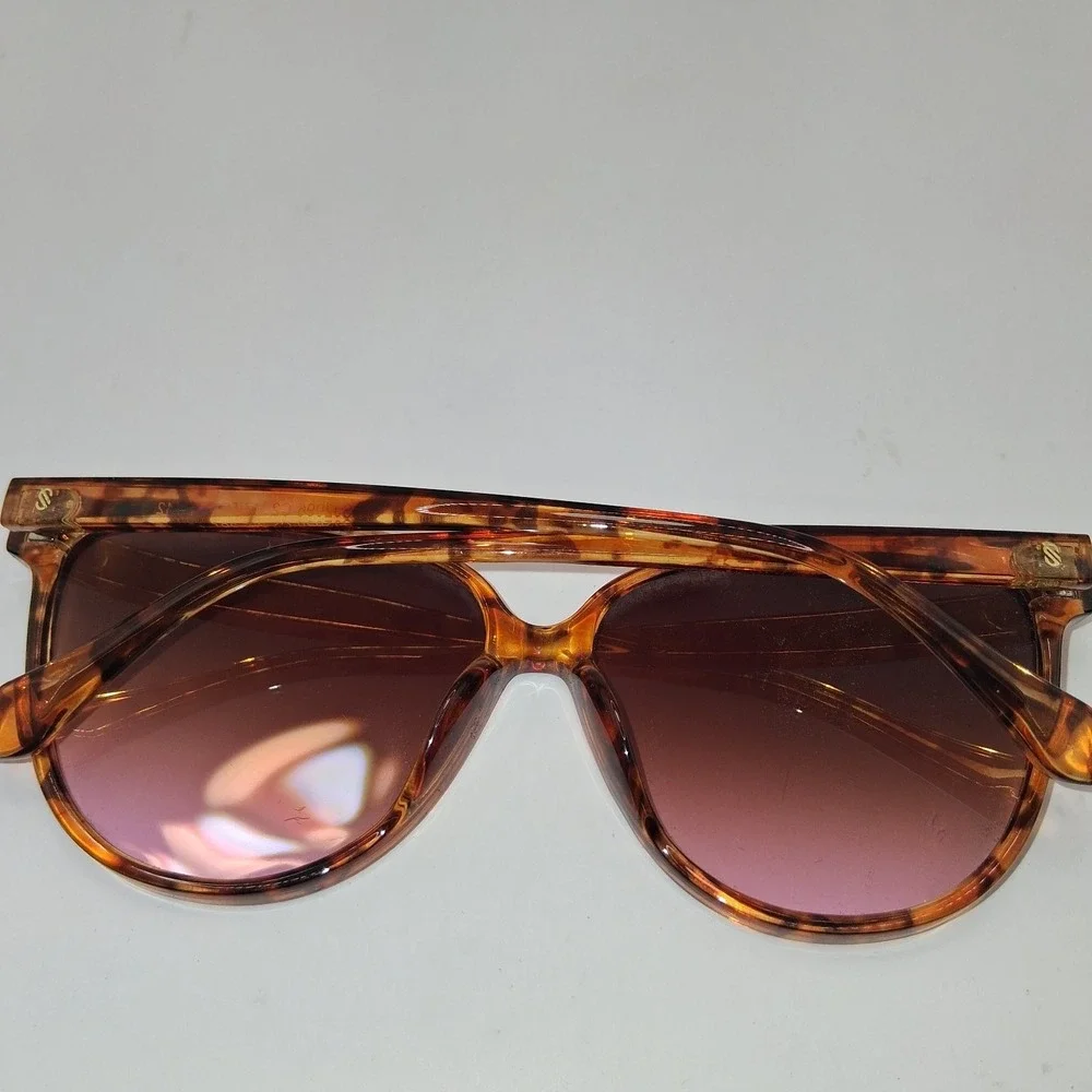 Women's Cat Eye Sunglasses Tortoiseshell Brown Pink Gradient UV Protection